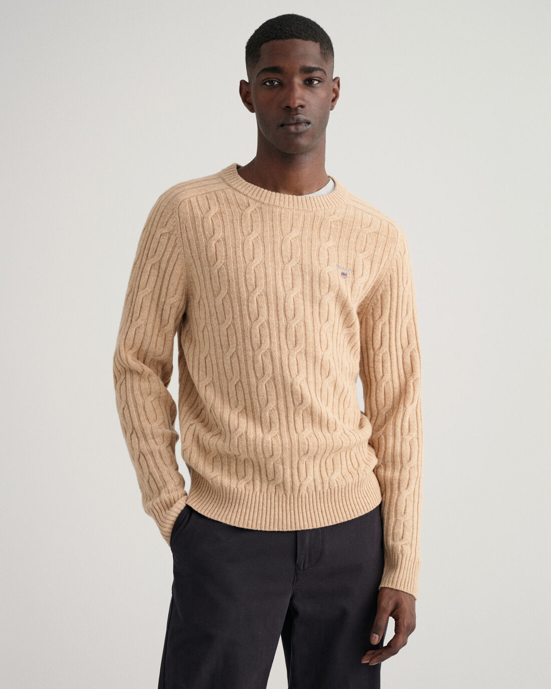 Gant Pullover Bruin D2. Lambswool Cable C-Neck 8050123/296
