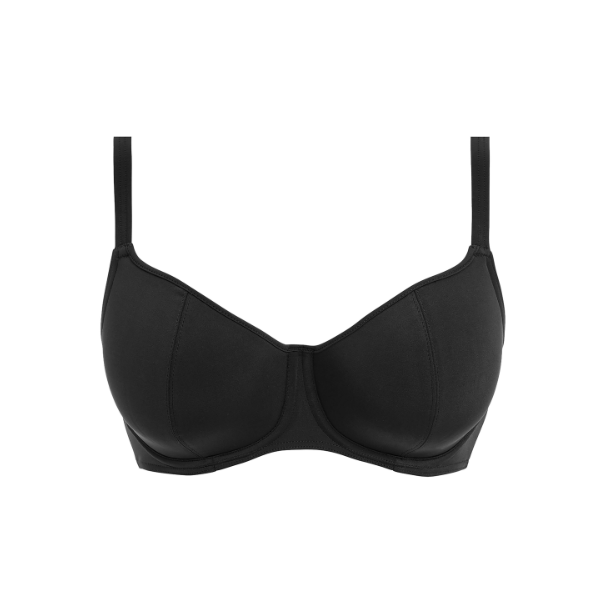 Freya bikini top sweetheart soft padded Jewel Cove DD-HH Plain Black