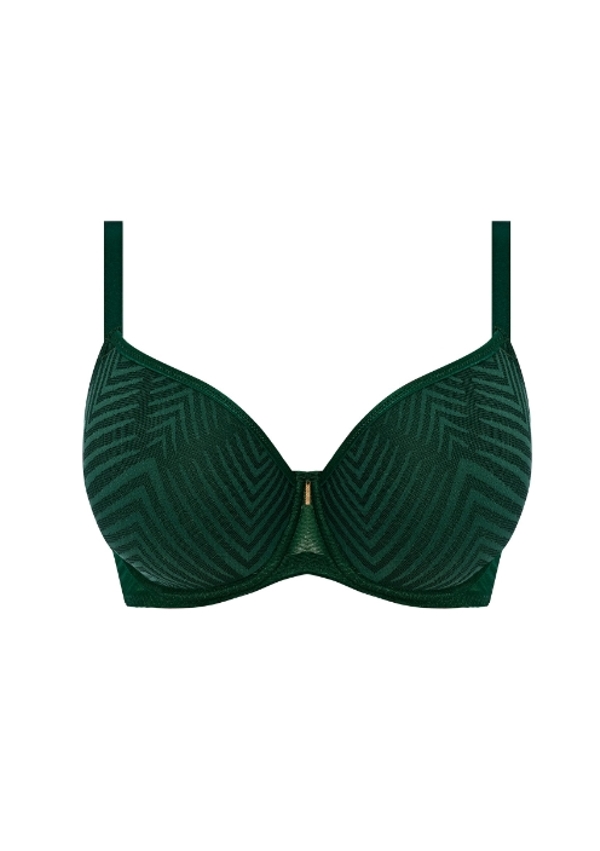 Freya BH moulded padded plunge Deco Tailored DD-GG Deep Emerald