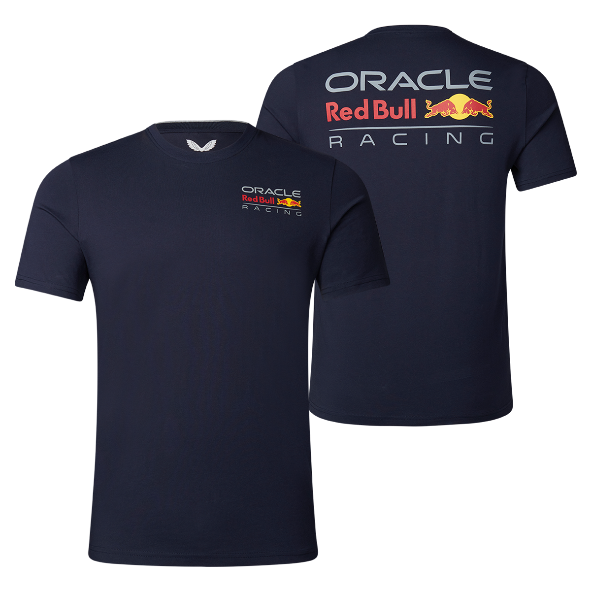 Red Bull Racing T-shirt - XS - 2 Side Logo T-shirt - Blauw - Max Verstappen