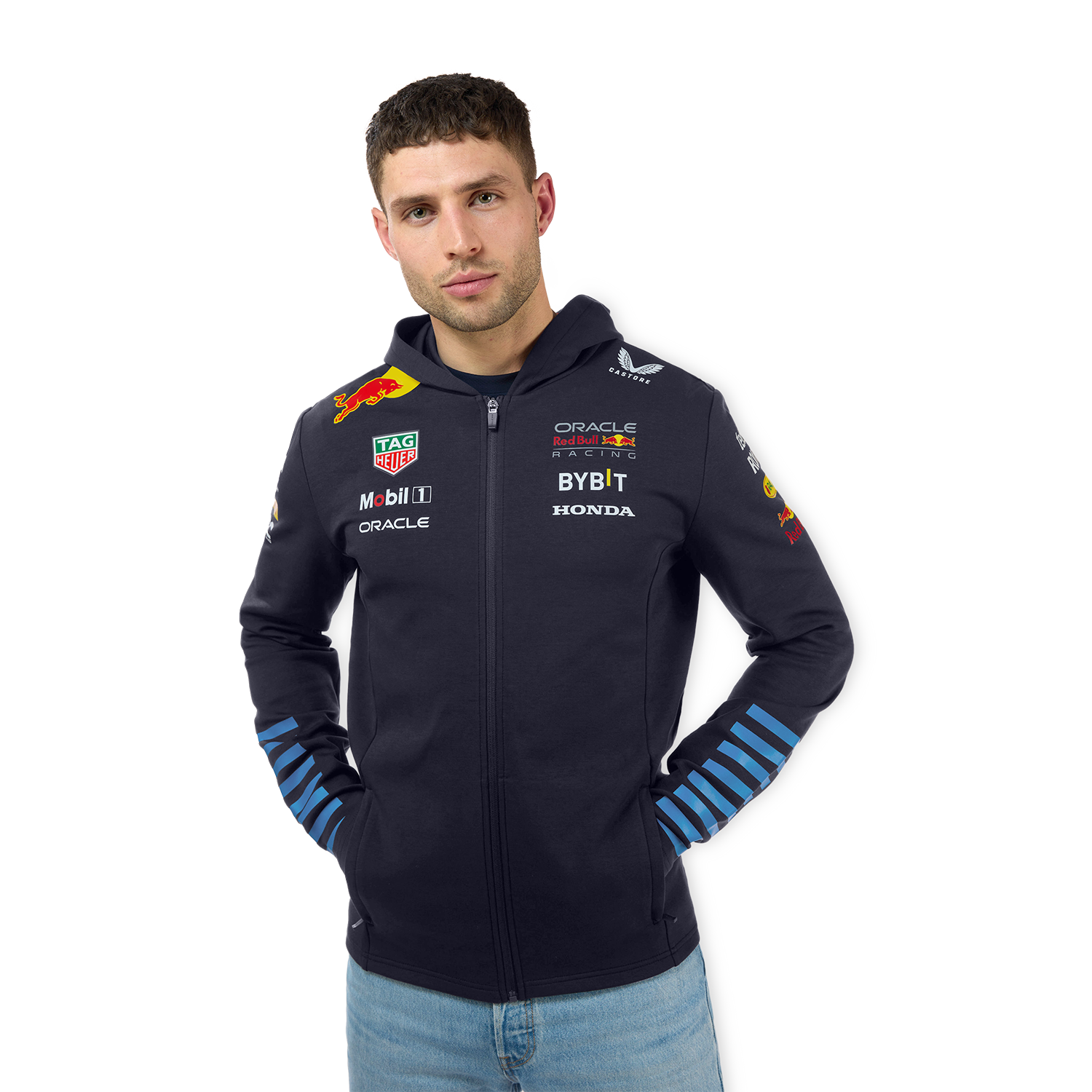 Red Bull Racing Vesten - M - Team Full Zip Hoodie 2024 - Heren - Max Verstappen