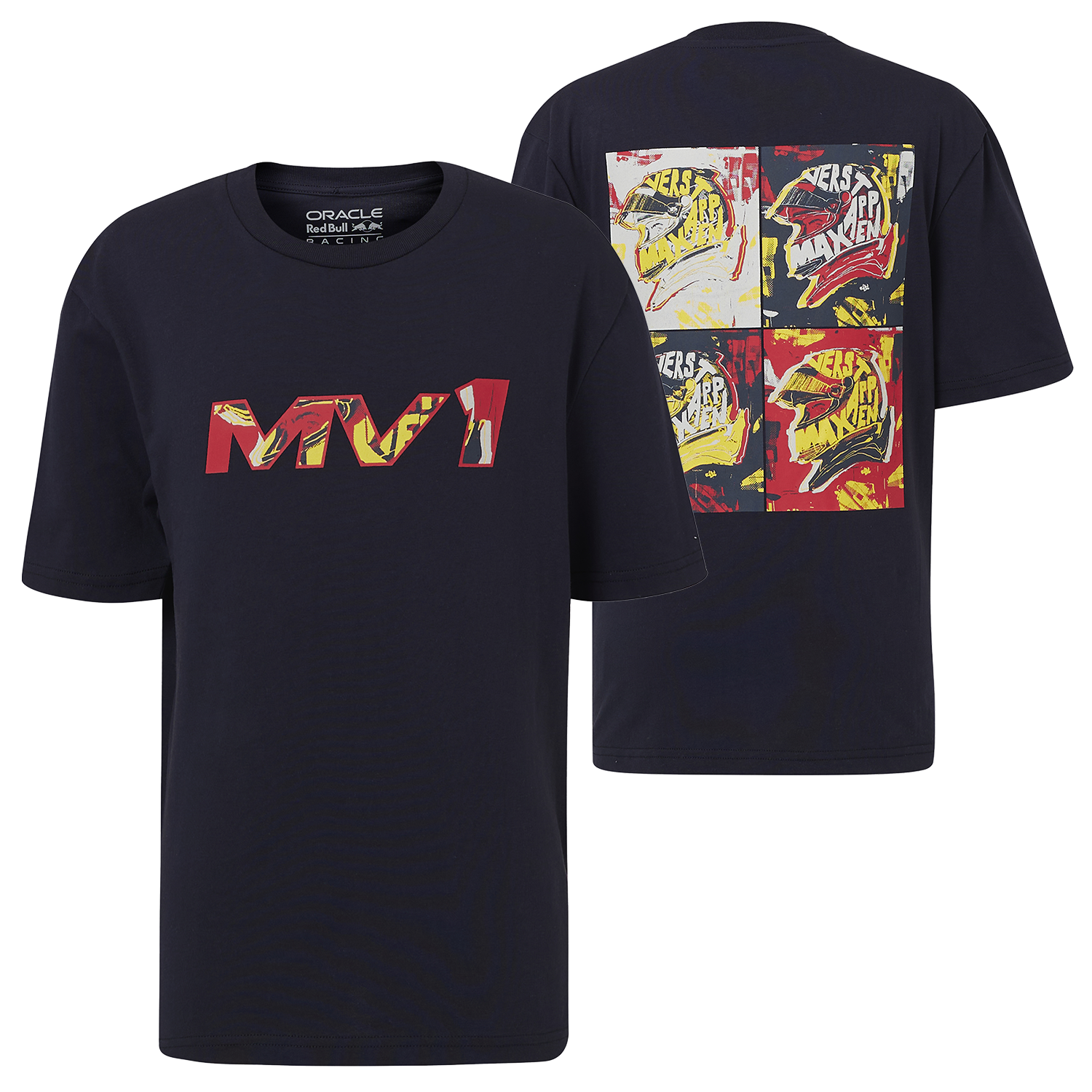 Max Verstappen T-shirt - 128-134 - Red Bull Racing T-Shirt Night Sky - Max Pop Art - Kids