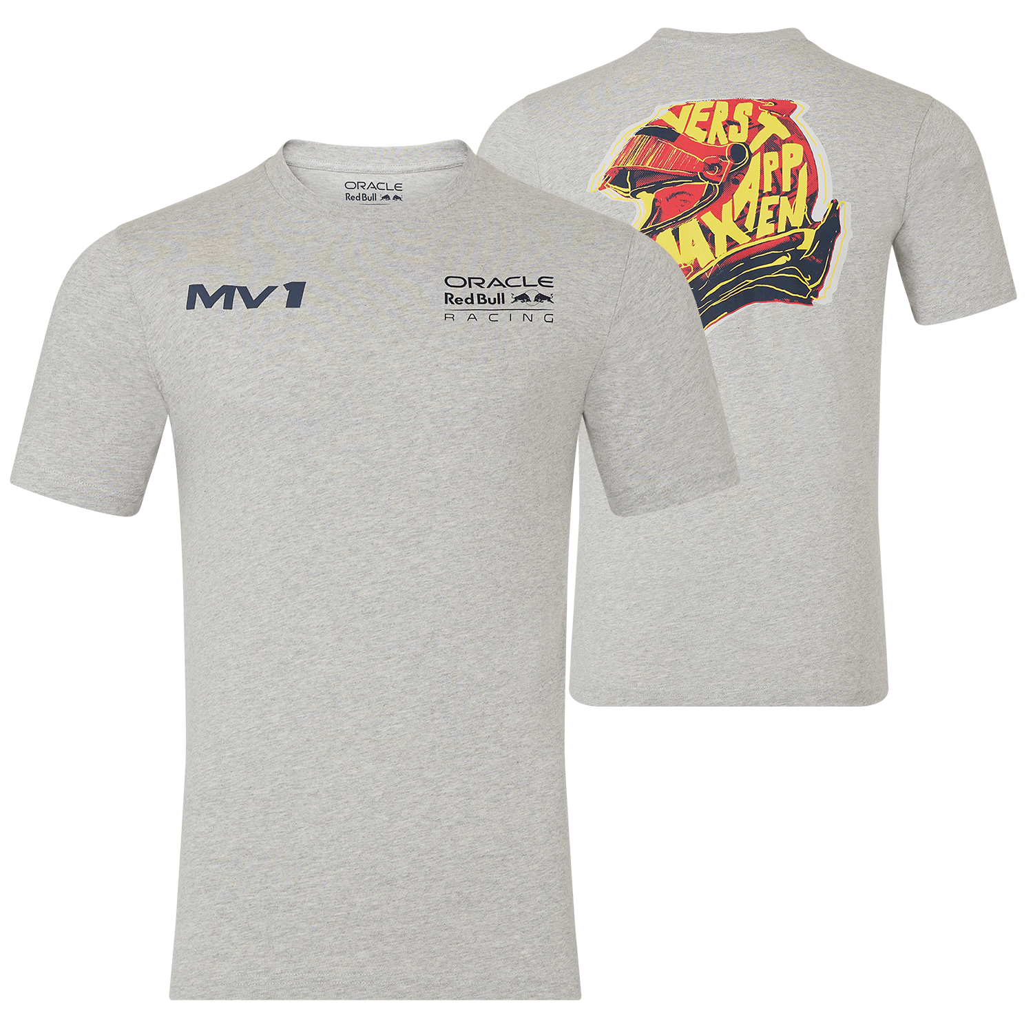 Max Verstappen T-shirt - XS - Red Bull Racing T-Shirt Grijs Max Helmet