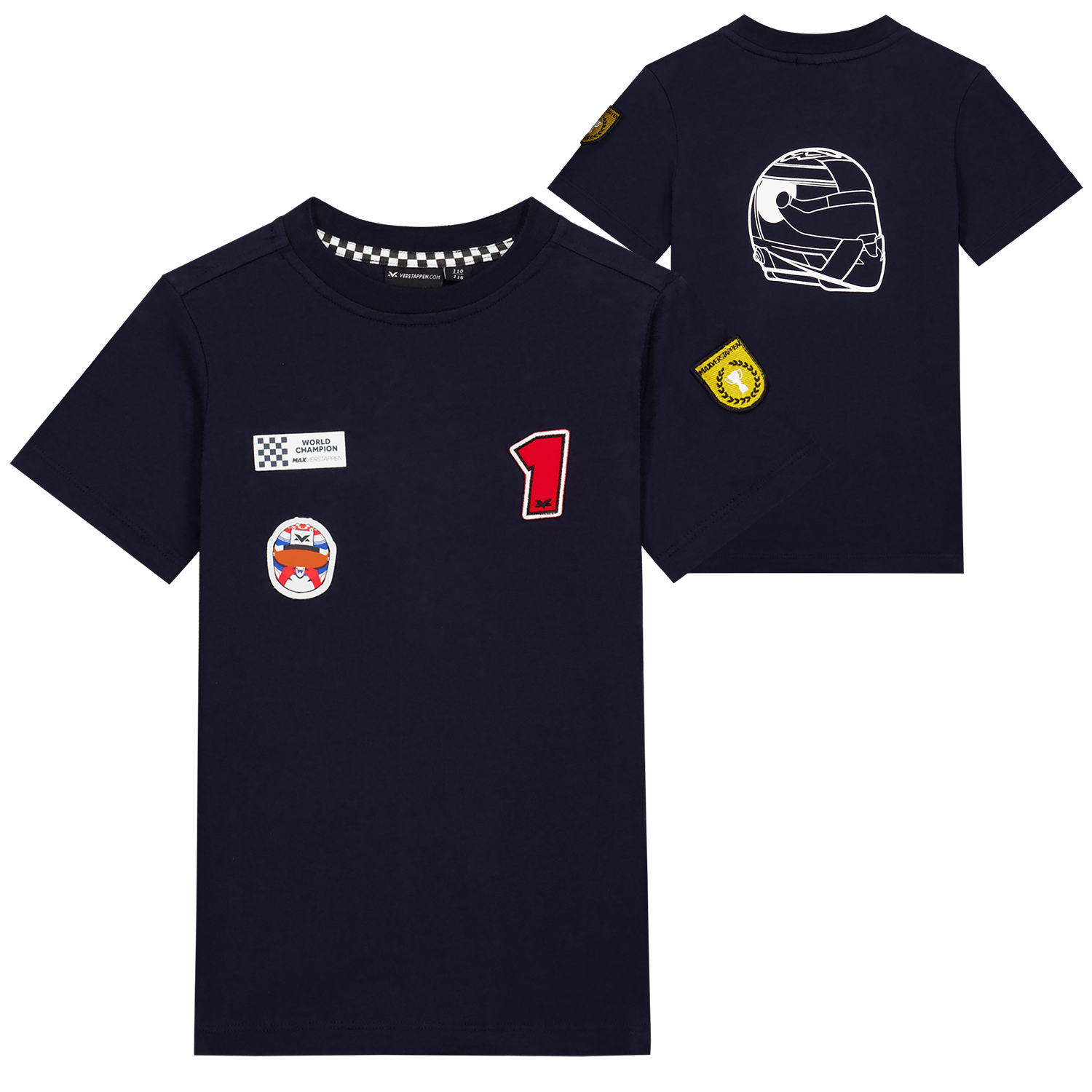 MV Kids - T-shirt Badges - Navy - Max Verstappen afbeelding