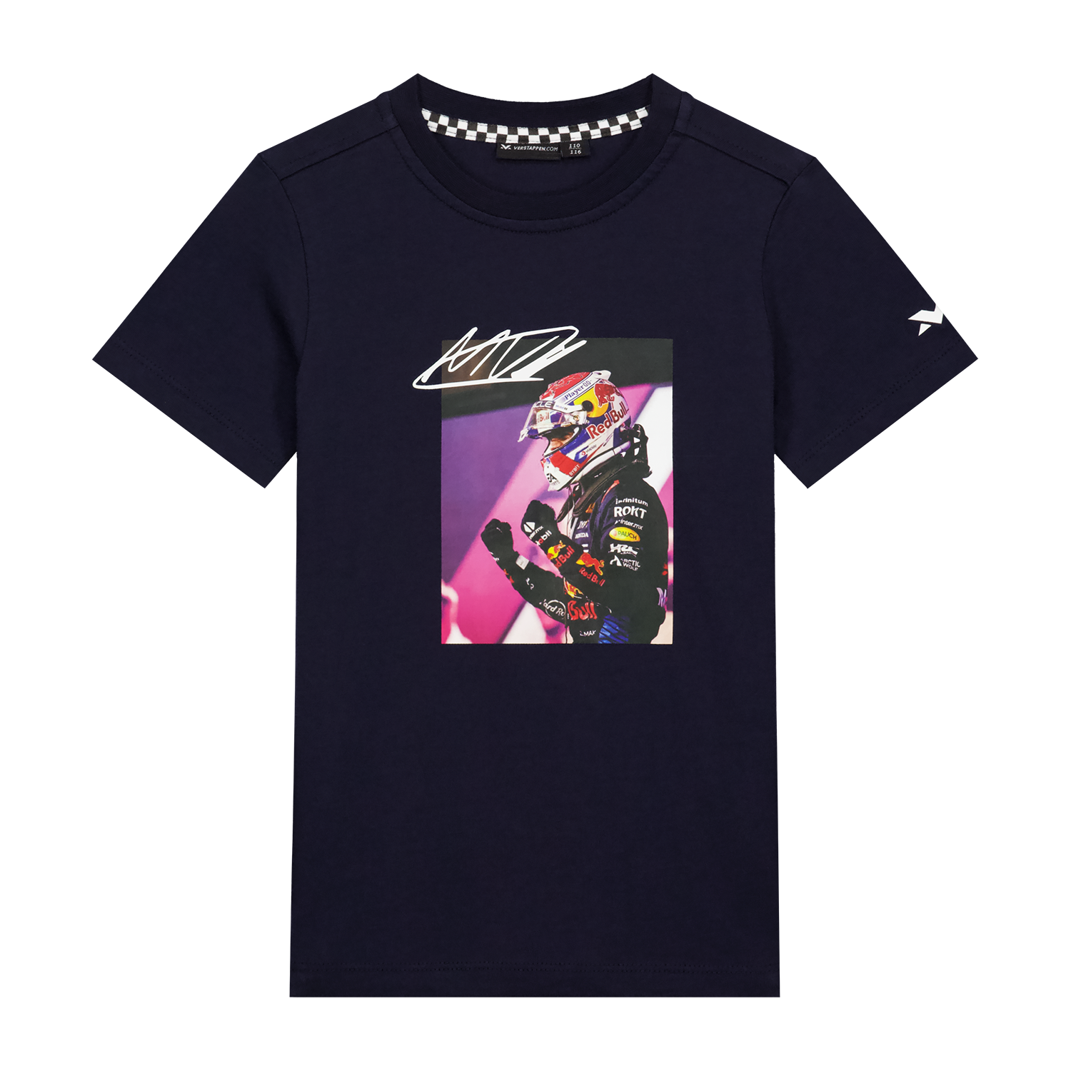 MV Kids - T-shirt Fotoprint - Navy - Max Verstappen afbeelding