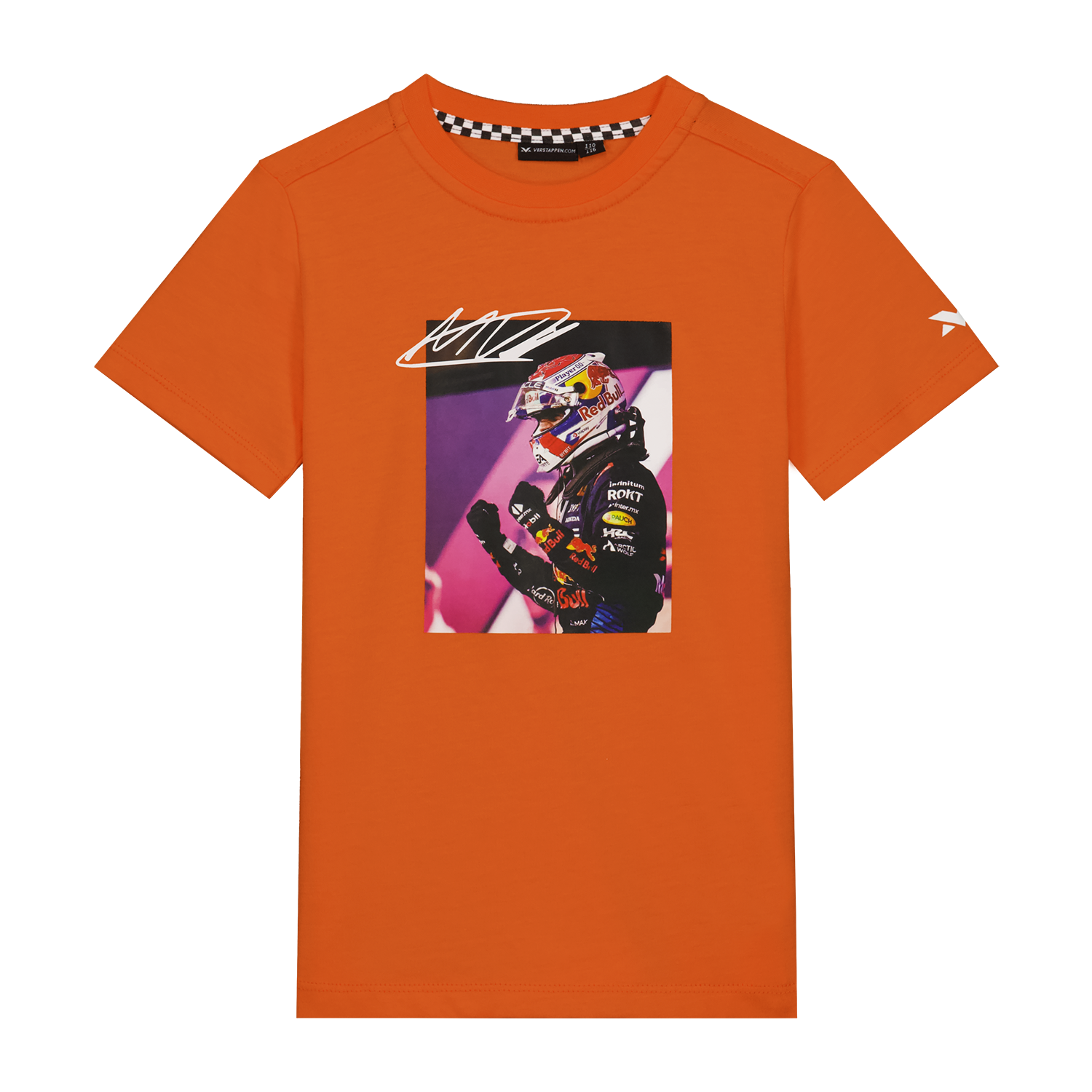 MV Kids - T-shirt Fotoprint - Oranje - Max Verstappen afbeelding