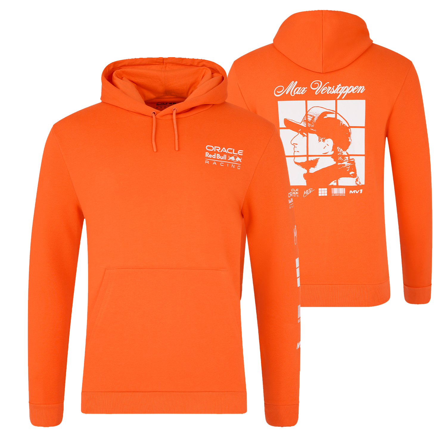 Red Bull Racing Truien - 152-158 - Kids - MV Puzzle Hoodie - Oranje - Max Verstappen afbeelding