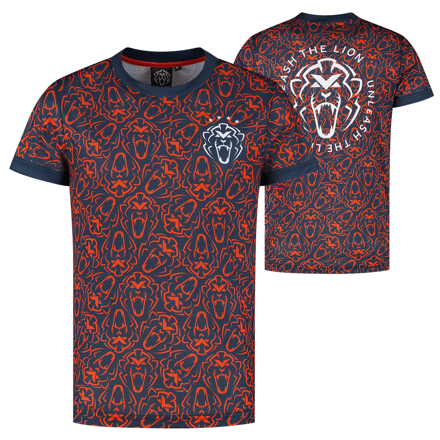 Orange Lion Sportshirt - Navy - Unleash The Lion - L - Max Verstappen afbeelding