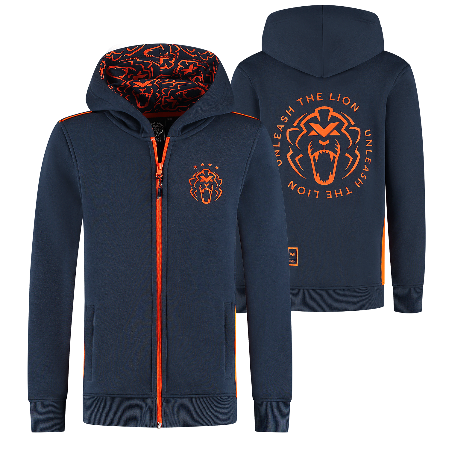 Kids - Zip-Hoodie - Navy - Unleash The Lion - 164-170 - Max Verstappen afbeelding