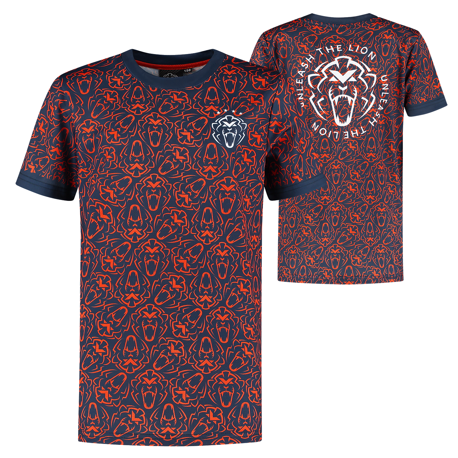 Kids - Orange Lion Sportshirt - Unleash The Lion - 98-104 - Max Verstappen afbeelding