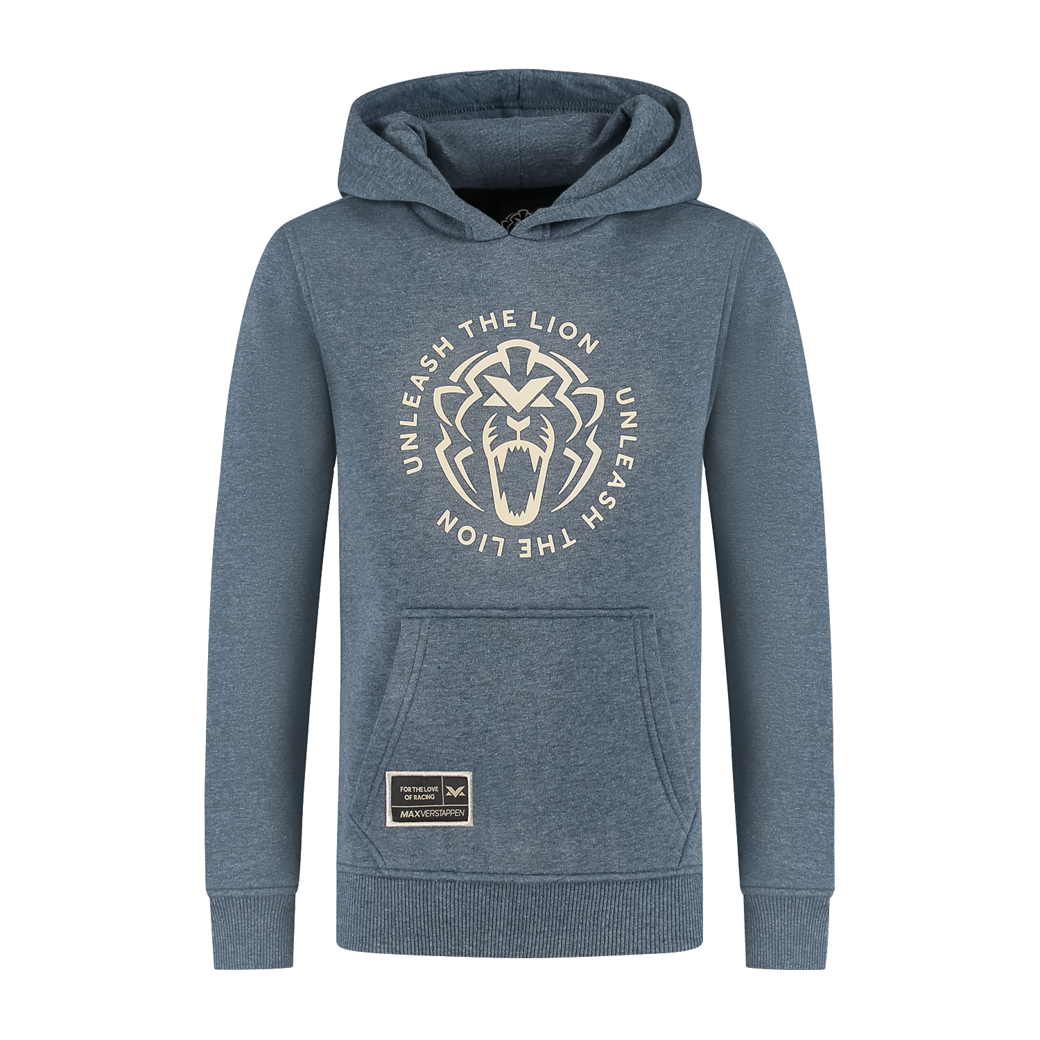 Kids - Hoodie - Heather Blue - Unleash The Lion - 164-170 - Max Verstappen afbeelding