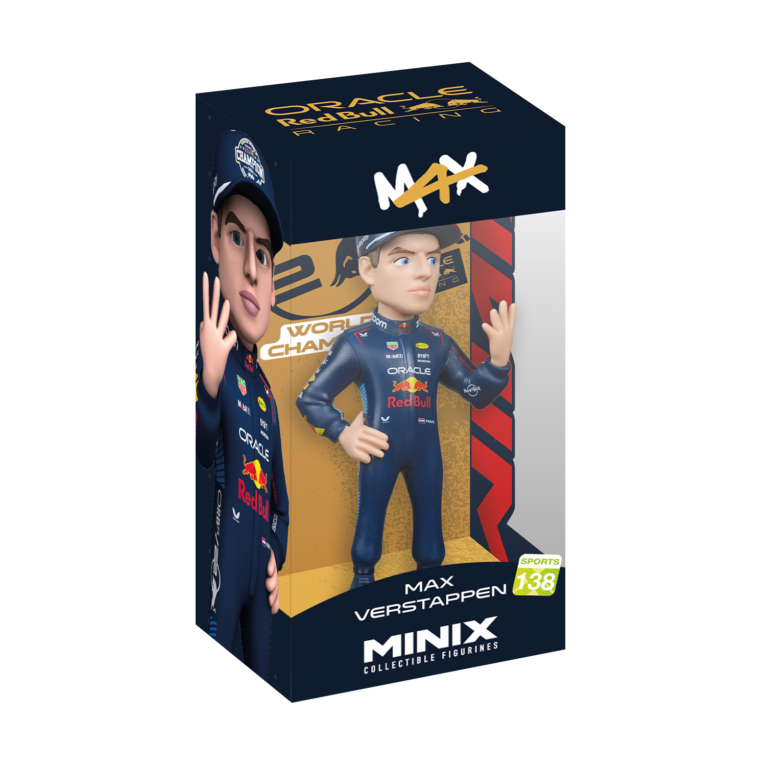 Minix Figure - 4 Times Wereldkampioen - Max Verstappen - Blauw - One size afbeelding