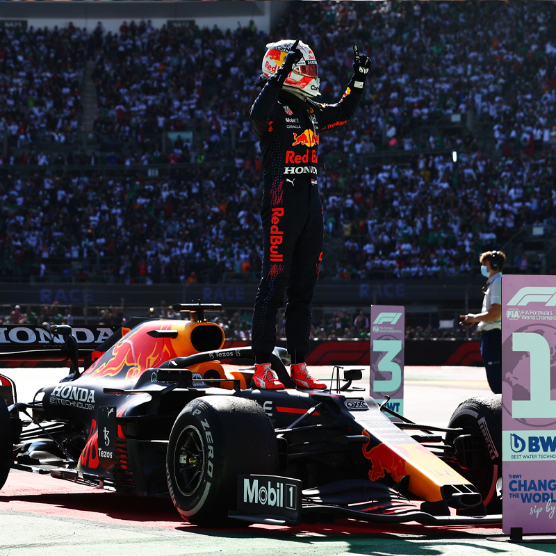 1:18 RB16B - GP Mexico 2021 - Winnaar Max Verstappen - Schaalmodel - Red Bull Racing